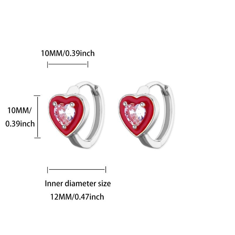 Light luxury diamond-set double-layer zircon ear buckle earrings butterfly love high-end fashion versatile earrings