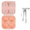 Silicone Ice Cube Tra 4-Compartment Ice Cube Tray with Lid Foldable Leak-Proof Ice Cube Tray with Funnel BPA-Free Ice Cube Tray