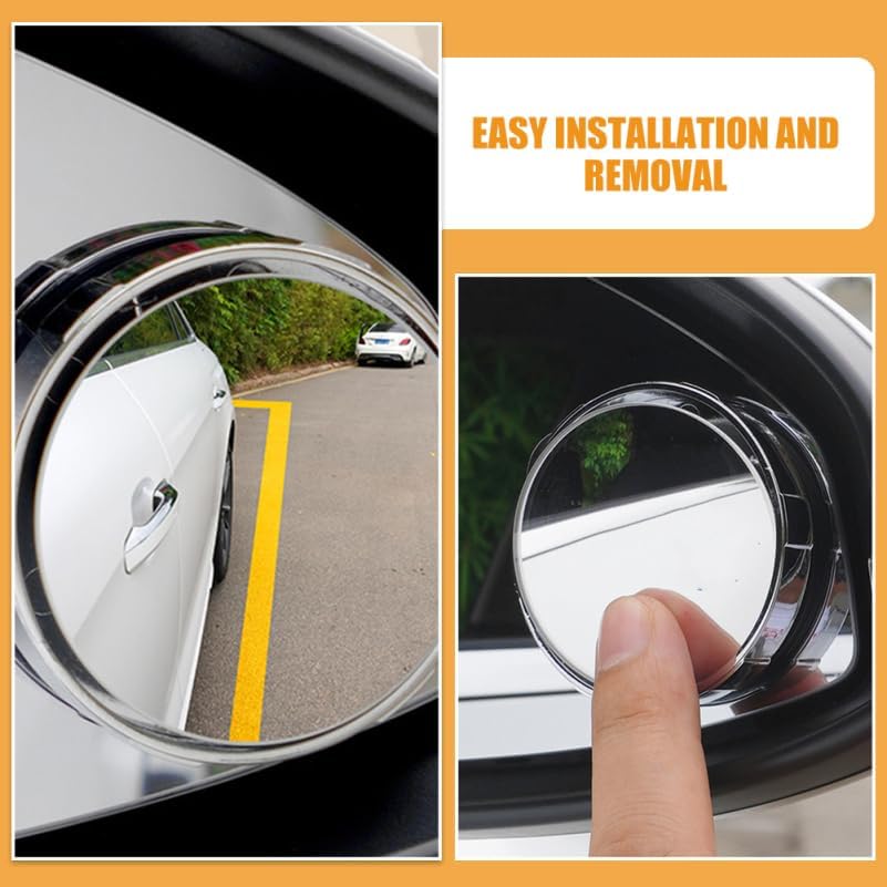 Blind Spot Mirror for Car 2.16 Inch Suction Cup Rearview Mirror Wide Angle Automotive Side View with Easy Installation and Clear Glare-Reducing