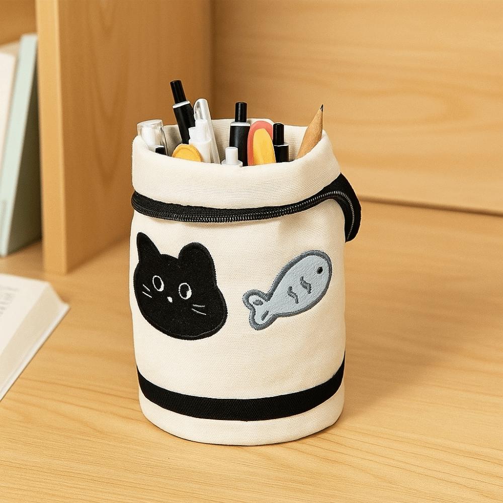 Korean Style Handheld Pen Container Water Cup Shape Cloth Pencil Pouch Stationery Holder