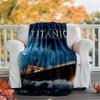 Titanic Flannel Blanket Soft Warm All-Season Throw, Design for Camping, Car Travel, Hiking Sofa, Bed, Office Perfect Gift for Parties