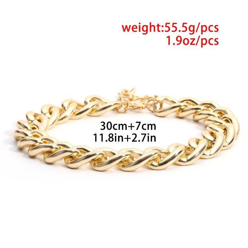 Punk Hip Hop Hort Choker Necklace Men Simple Minimalist Big Chunky Collar Necklace Women Jewelry Party