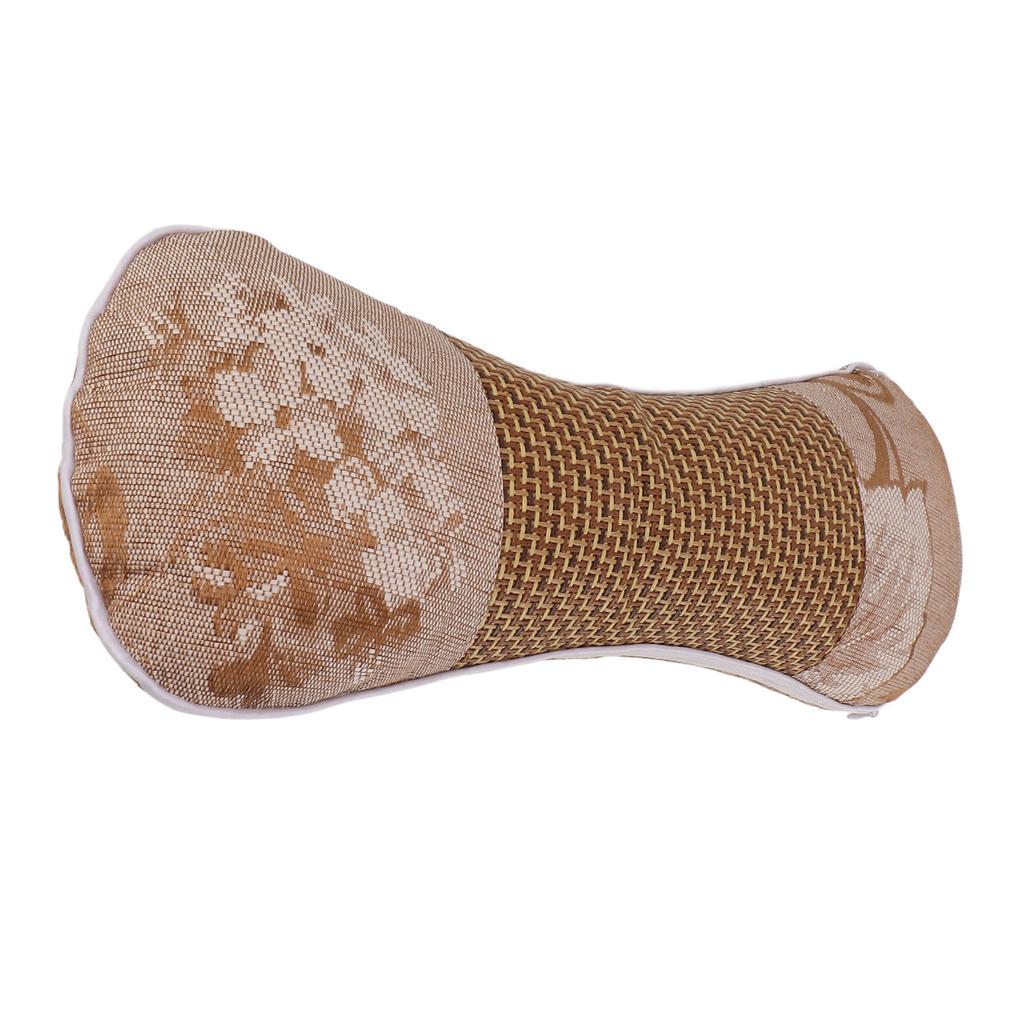Wormwood Pillow Bone Shaped Reduce Fatigue Promote Circulation Detachable Cleansing Neck Cervical Pillow Coffee Color