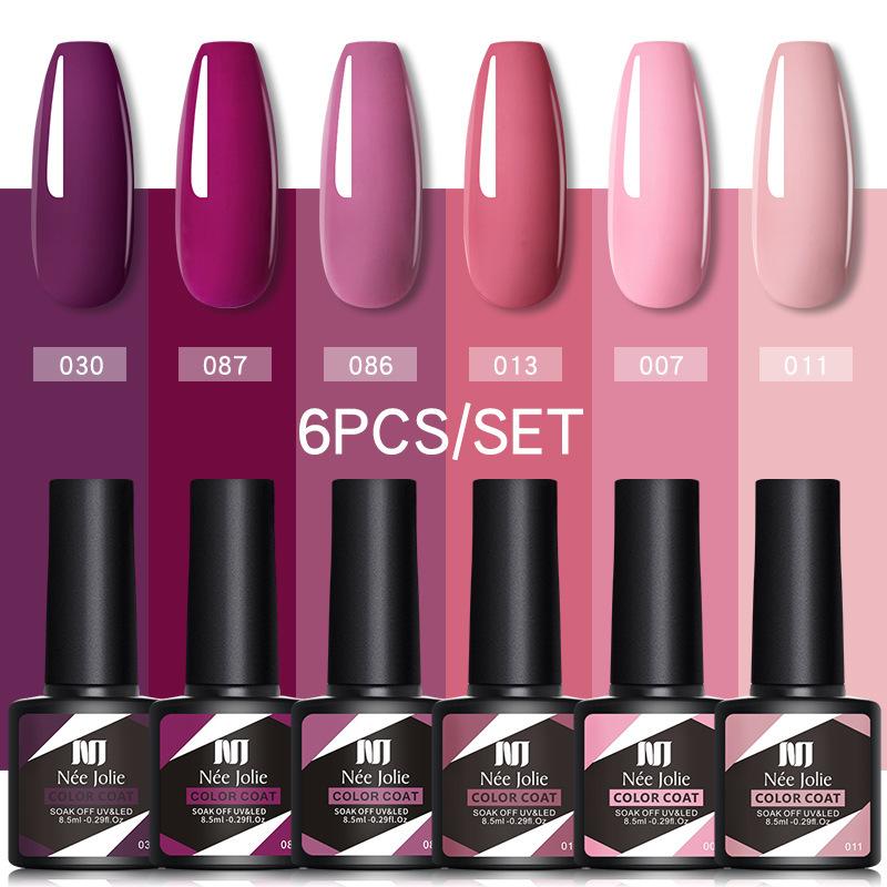 Nail Art 6-Color Nail Polish Glue Set, Nail Phototherapy Glue Can Remove Nail Polish Glue Primer Seal