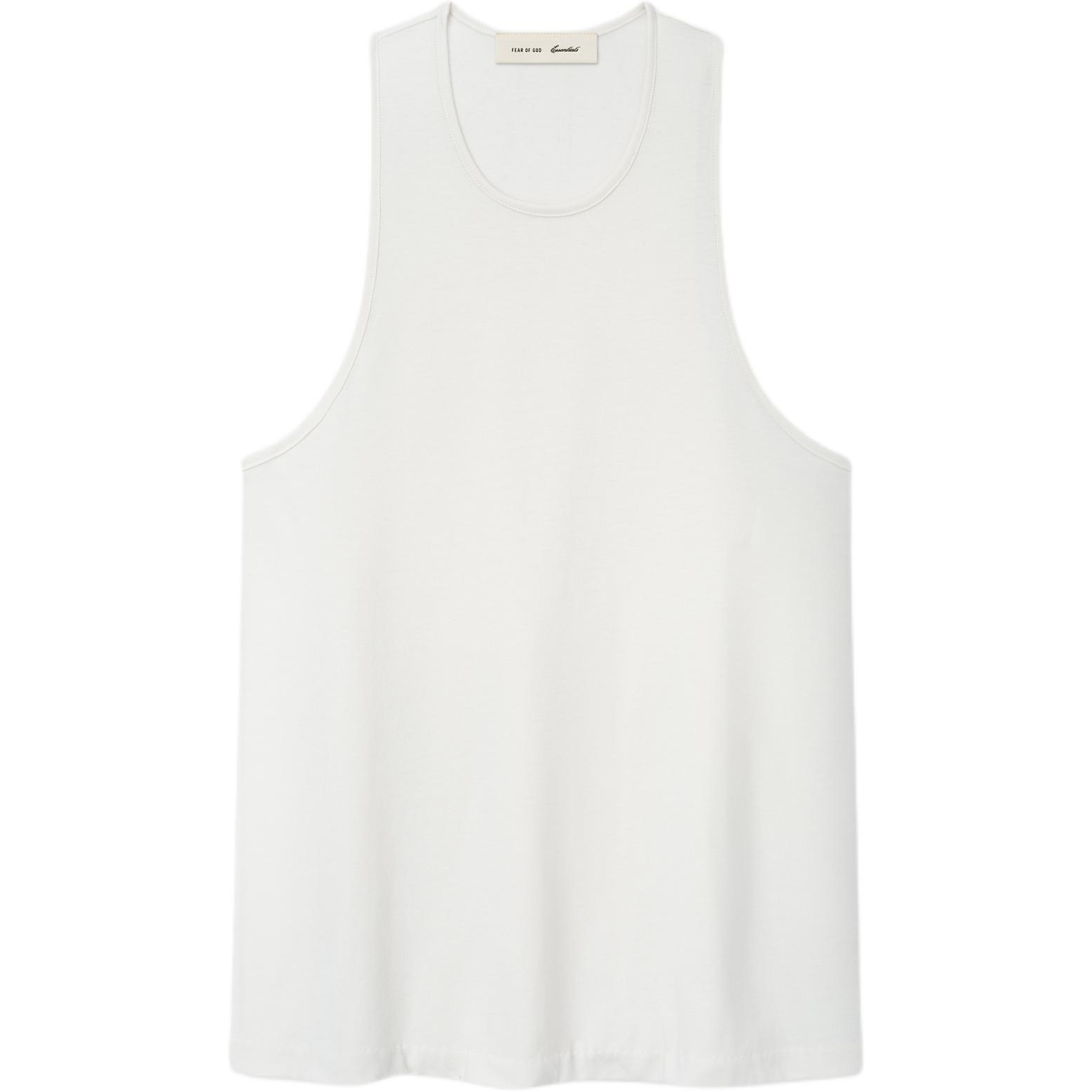 Fear of God Essentials Signature Essential Tank Ivory Men Tops Cream 125SP264183F XS