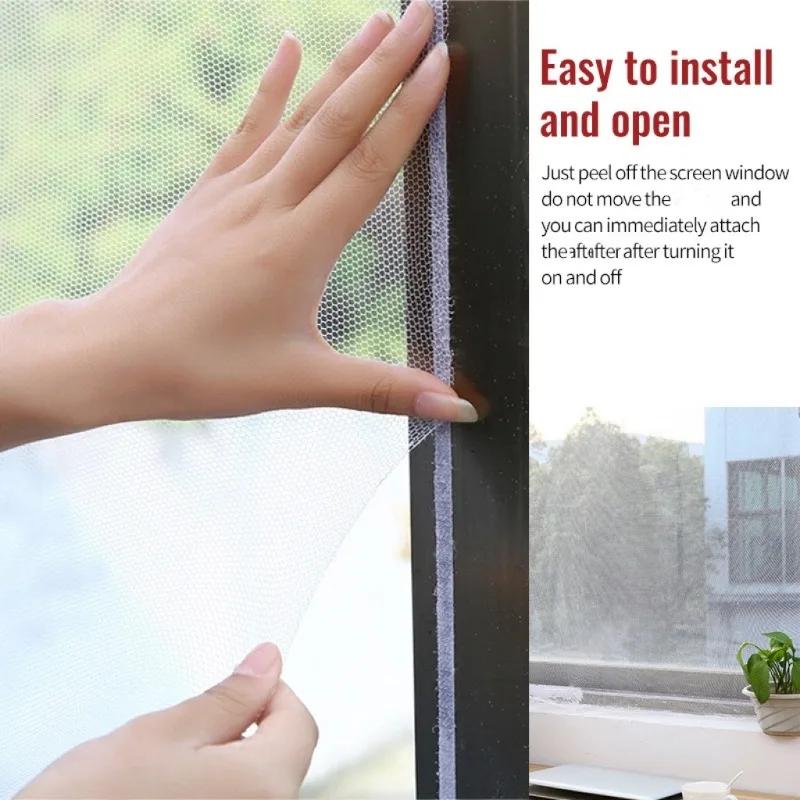 Window Mosquito Net House Self-Adhesive Moustique Screen Curtain Netting Anti Mosquitoes Bug Insect Fly Mesh Windows Curtains