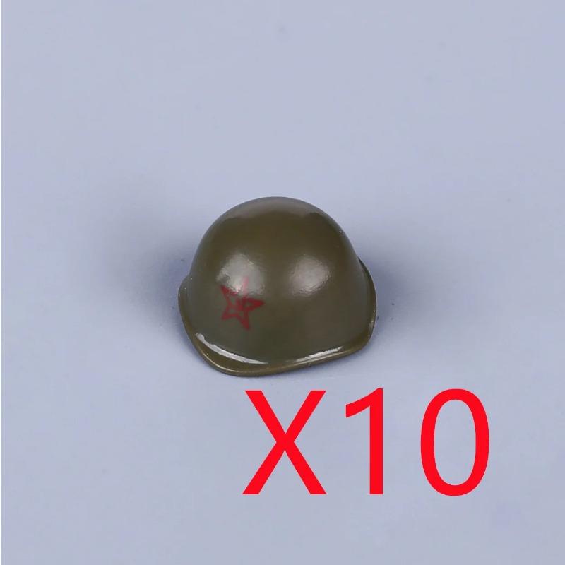 

Аксессуары для строительных блоков Второй мировой войны Фигурка Солдат Советская армия Шлем Игрушка Шляпа Мини-кирпичик Очки Плащ Бахрома Пояс Подарок Игрушки K048