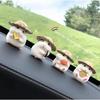 Cute Personalized Car Straw Hat Hamster Car Interior Decoration Window Edge Car Decoration Auto Interior Dashboard Accessories