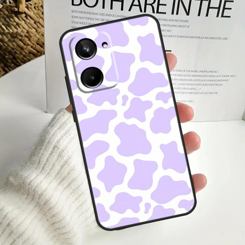 Cow Print For Realme C75 C55 C71 C53 C67 C61 C33 C63 C51 C65 15 GT7 Pro 10 11 12 13 14 Pro Plus Case