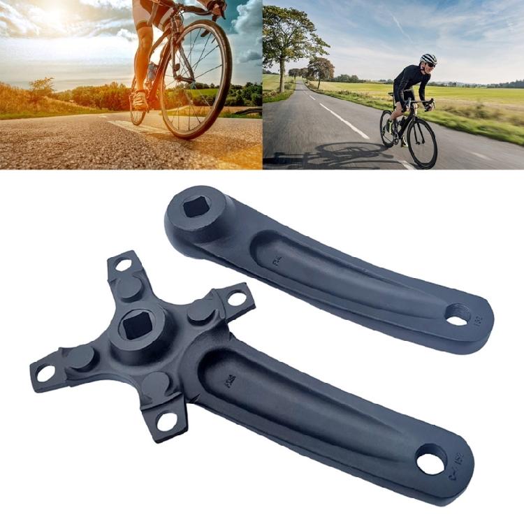 Bicycles Crankset 152mm Bike Crank Arm, Aluminium Alloy Double Single Chain Crank Set for Folding Bikes, Mountain Bikes