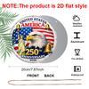 2D Flat, 1pc Round USA 250th Anniversary 2026 Aluminum Hanging Sign, Patriotic Bald Eagle Statue of Liberty Liberty Bell Design, Retro Metal Wall