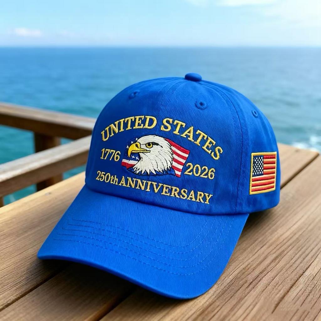 250th Anniversary Hat USA Patriotic Baseball Caps Eagle Embroidered Baseball Hats for Men Women 250 Year Anniversary Cap