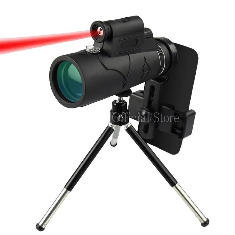 50X60 Güçlü Dürbünler Uzun Menzilli Zoom HD Taşınabilir Profesyonel Teleskop Monoküler Düşük Işıkta Gece Görüşü Avcılık için