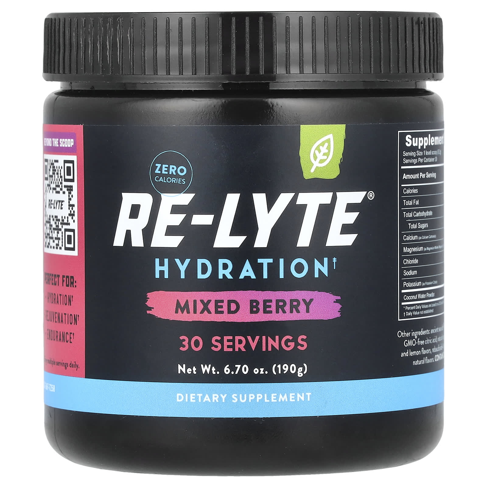 

Redmond Trading Company, Re-Lyte® Hydration, Mixed Berry, 6.70 oz (190 g)