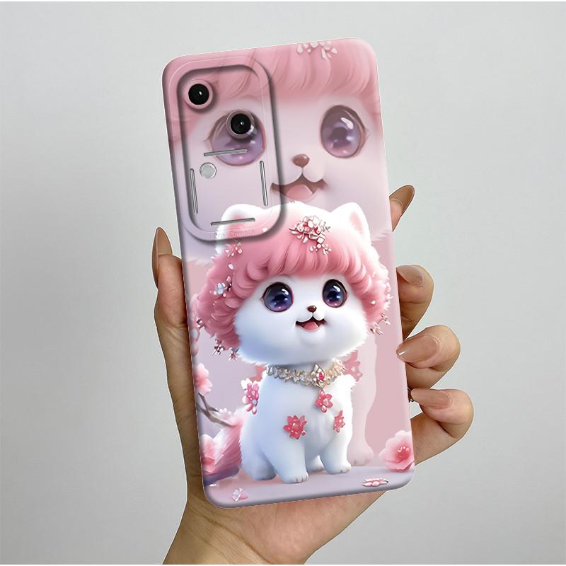 For Vivo V30 V2318 Casing Liquid Soft Silicone Aesthetic Luxury Cover Full Protective Shell For Vivo V 30 V30 Pro 5G Phone Case
