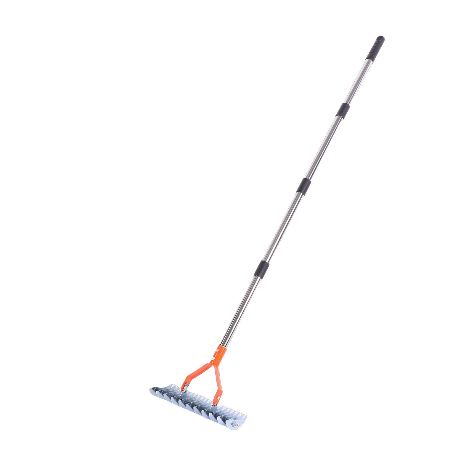 Moshark Houtschraper Heavy Duty Stalen Tanden Onkruidharken voor Tuin Gazon Dood Gras Verwijderen Bodem Losmaken oranje