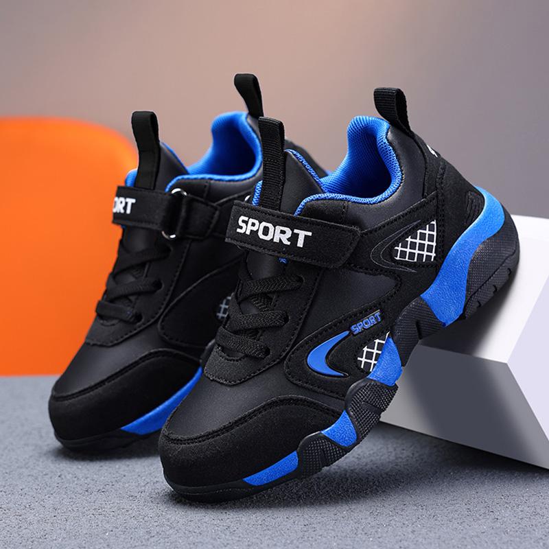 Sport Kids Sneakers Boys Casual Walking Shoes for Children Leather Anti-slippery Fashion Outdoor Tennis