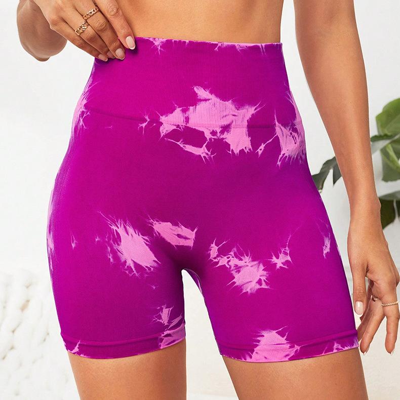 Pantalon de Yoga Taille Haute Sans Coutures Tie Dye Remonte Fesses Amincissant Leggings de Fitness Collants d'Entraînement pour Femmes Vêtements de Sport Athlétiques pour la Salle de Sport le Yoga et l'Exercice