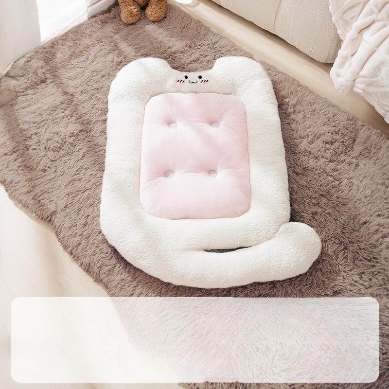 

Новый стиль, утолщенный коврик с завитым хвостом для кошек, собак и маленьких собак, мягкие коврики-гнездышки для домашних животных на осень и зиму M: 55 * 40cm