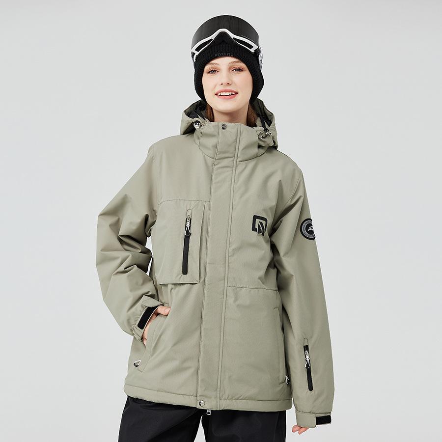 Jaquetas de esqui para homens e mulheres ao ar livre à prova de vento impermeável snowboard jaqueta respirável quente multi-bolsos jaqueta de esqui unissex capuz casaco de neve