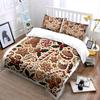 Christmas Gingerbread Candy Bedding Set Bedding set (1 duvet cover, 2 pillowcases, duvet not included)