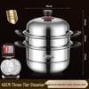 Stainless Steel Double Layer Steamer Pot for Induction & Gas - Extra Thick, Food Grade, Large Capacity  