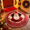 16inches Christmas 3D Rugs Round Rugs Non-Slip Xmas Optical Illusion Rug Carpet Soft Mat