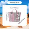 Beach Case PVC Stripe Work Tote for Vacation Errands Gym Traveling