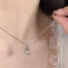 Exquisite Zircon Teardrop Necklace - Women's Light Luxury Clavicle Chain Choker