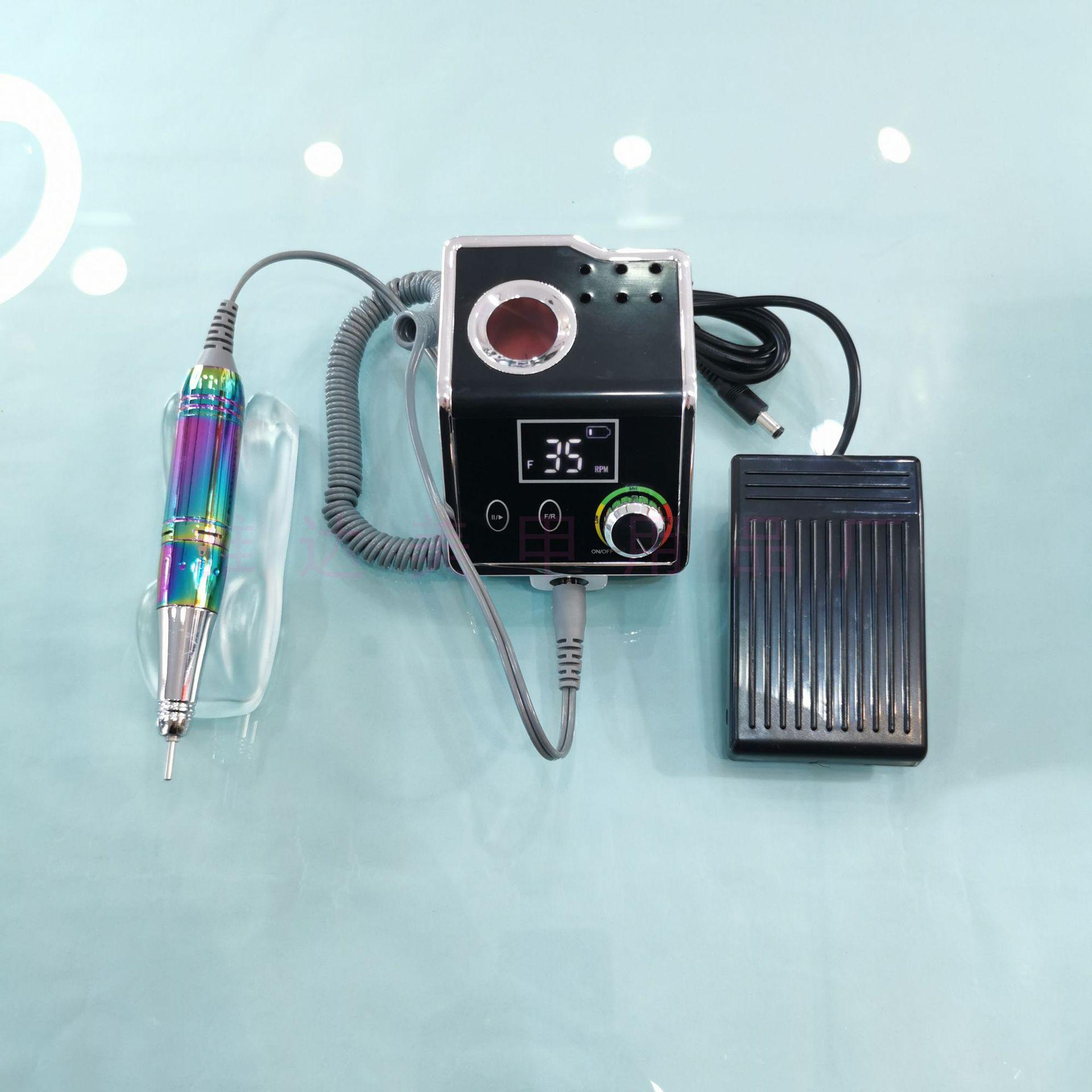 

Беспроводная электрическая подставка для настольной дрели для ногтей, 35000 об/мин, дрель для маникюра, педикюра, полировщик с перезаряжаемой батареей