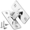 90 Degree Stainless Steel Door Latch Right Angle Sliding Bending Door Lock Latch Locker Hardware Accessories with Screws
