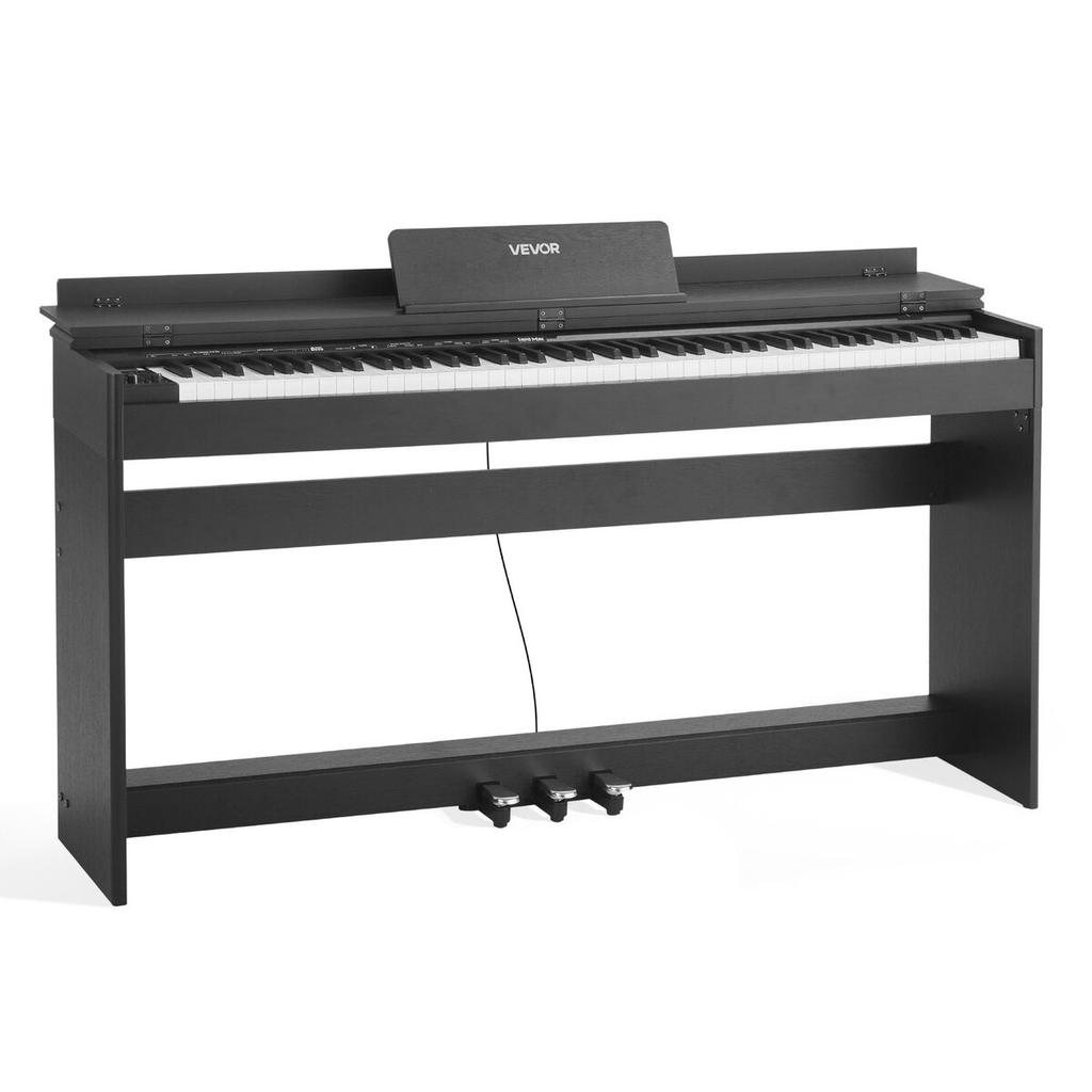 Weighted Digital Piano, 88 Keys Fully Weighted, Electric Piano Keyboard with Furniture Stand, Power Adapter, Triple Pedal, 680 Tones, Support Wireless
