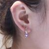 Purple Gold-Plated Rose Gold Purple Stone Stud Earrings French Mysterious Romantic Foreign Style Earrings