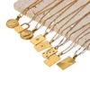 2026 Newest 18K Gold Stainless Steel Pendant Necklace Fashionable Waterproof Hypoallergenic Geometric Design Unisex for Wedding