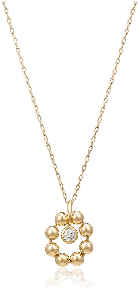 Bloom Official [WEB Exclusive] Women's Necklace, 10K Yellow Gold with Diamonds, 0442-0610-0020-0000