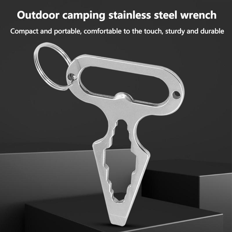 Outdoor Camping Supplies Stainless Steel Edc Spike Wrench Multifunctional Tool Portable Bottle Opener