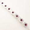 Natural Pink Rubellite Gemstone Handmade 925 Sterling Silver Jewelry Bracelet 9" RB-7-7
