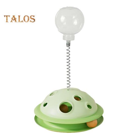 Interactive Cat Treats Dispenser Toy Leaking Food Ball Pet Feeder Toy Puzzle Pet Slow Feeder with Ball Track for Indoor Cats Dogs