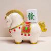 Lucky Bag Ingot Resin Horse Statue Rotatable Desktop Ornament Zodiac Horse Ornaments  Office