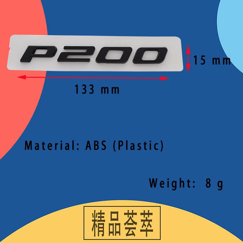 3D Premium P200 P 200 for Car Fender Trunk Rear Bonnet Decal Emblem Badge Sticker