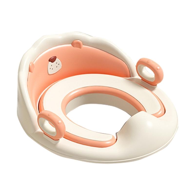 

Lightweight Kids Potty Training Seat with Ergonomic Handle Nonslip Feature Safe Installation Children s Toilet Pad розовый