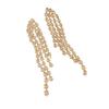 European & American Silver Needle Zircon Water Drop Tassel Earrings - Fashionable, Versatile, High-End Studs for Women