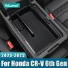 For Honda CR-V 6th  2024 2025 CRV Hybrid ABS Car Central Armrest Storage Box Cover Center Console Flocking Organizer Tray