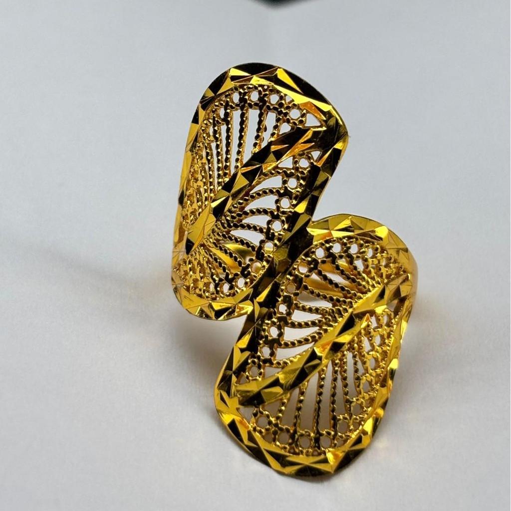 Vietnamese Sand Gold Fire-Baked One-Color Wedding Ring - Classic, Versatile, Trendy, and Non-Tarnishing Jewelry Essential