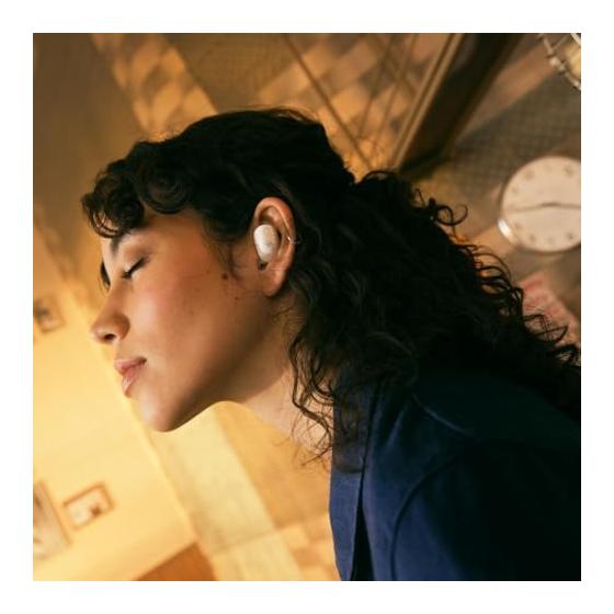 Sennheiser Wireless Earphones ACCENTUM True Wireless White High Performance Driver 28 Hours Playback Hybrid Noise Cancellation Outside Sound Capture