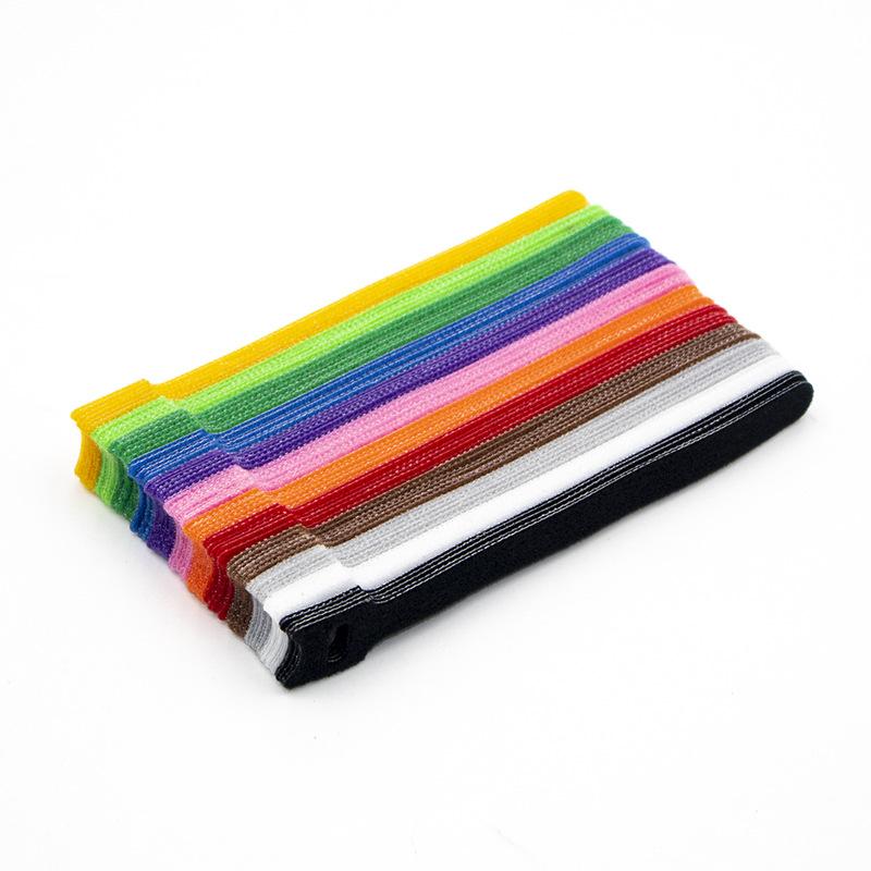 50 Uds. Cinta de sujeción de gancho y bucle reutilizable, Velcros de nailon coloridos, bridas para cables, correa de Velcros, organizador de cables, Protector de cables