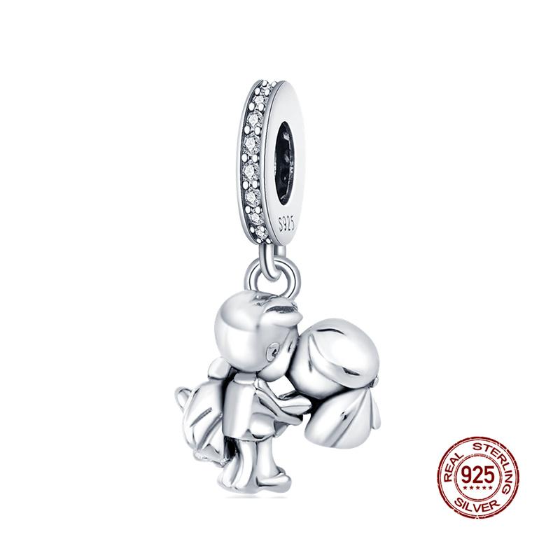 New In Fashion Copper Sisters On The Swing Charms Beads Fit Original 3Mm Charm Bracelet Bangle Diy Gift Jewelry