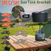 3pcs Magnetic Tripod Gas Tank Bracket Multifunctional Camping Stove Stand Camping Stove Bottle Shelf for Camping Picnic