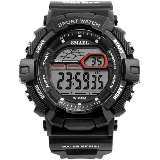 Smael 1527 Shock Resistant LED Function Adjust Wristwatch Reloj Digital Resin Material Watch Outdoor Sports Creative Men Date
