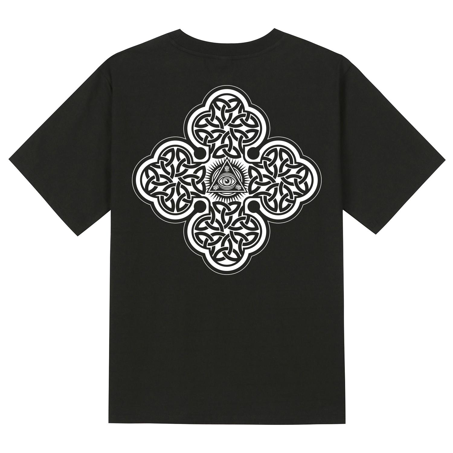 Khan 6312 Ktb0121 Celtic Horus Short Sleeve T-Shirt - Black Black/M